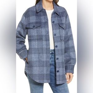 Reformation Blue Plaid Jacket